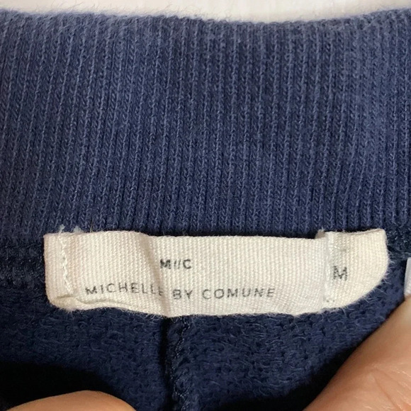 EUC womens  MICHELLE BY COMUNE navy blue sweatpants size medium - Picture 4 of 7